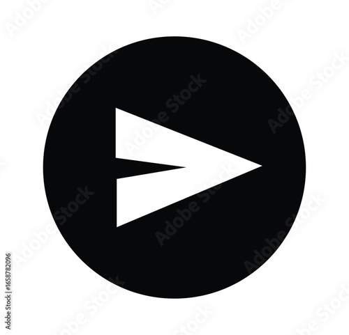 send message icon over transparent background.