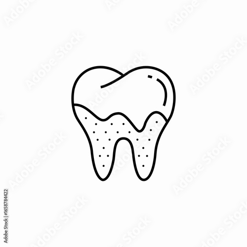 periodontal gum disease icon sign vector