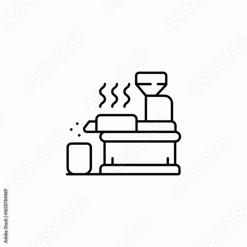 roasted coffee beans icon sign vector