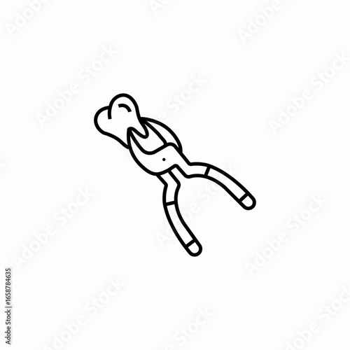 tooth extraction forceps icon sign vector