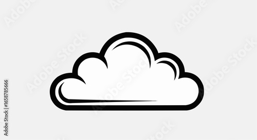 Clean cloud vector illustration, perfect for weather forecasts, app design, and atmospheric scenes creating a modern and elegant design element for your project