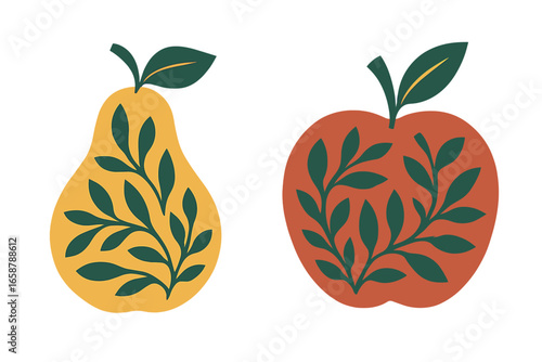 Collection of dark symbols depicting assorted durian fruit concepts illustrating varied forms and viewpoints