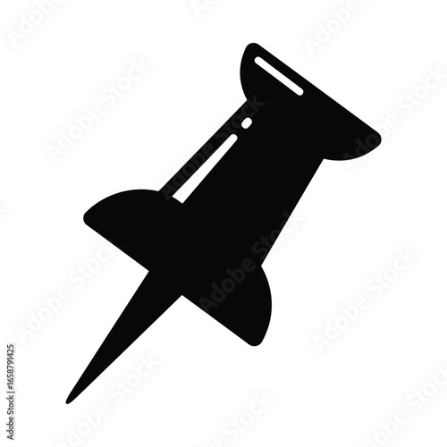A black push pin is, perfect for adding a touch of organization and clarity to any project or presentation