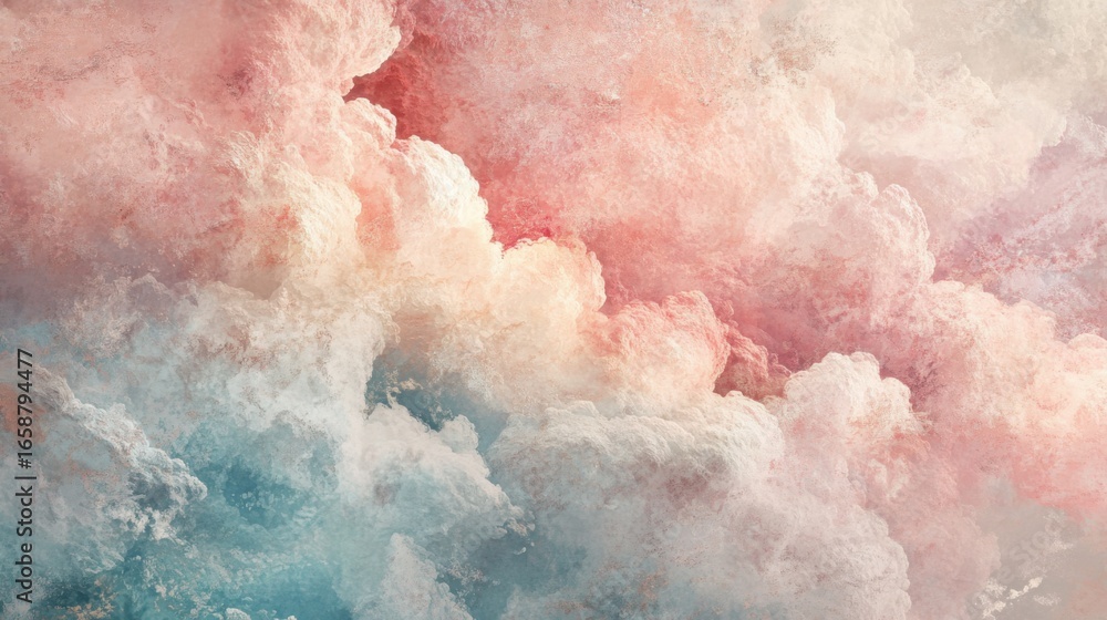 Naklejka premium Pastel Dreamy Cloud Texture 
