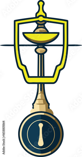 Vintage Brass Door Knocker Illustration