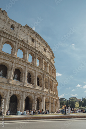Ancient Roman Colosseum amphitheater in Rome, Italy
