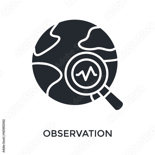 Observation Icon Glyph Style. Vector Illustration For Graphic Design