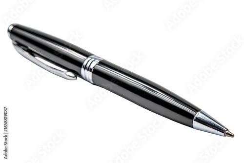 Wallpaper Mural Sleek black ballpoint pen, angled, metallic accents Torontodigital.ca