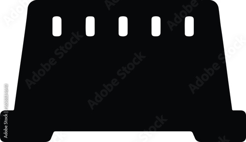 Vector Illustrator Parking meter machine black outline Silhouette
