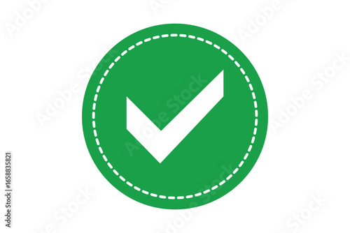 Free Download Green checkmark round vector icon. Green tick in circle vector icon. Check mark button tick yes button. vector illustration. - GFXLoad