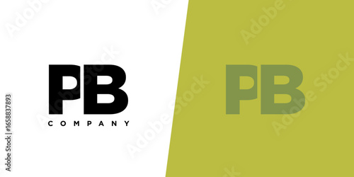 Letter P and B, PB logo design template. Minimal monogram initial based logotype.