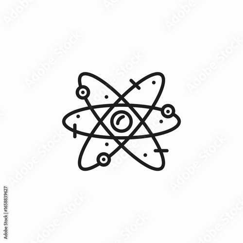 atom core icon sign vector