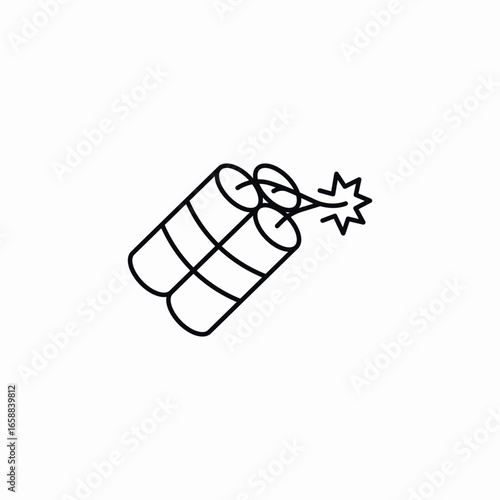 bomb dynamite icon sign vector