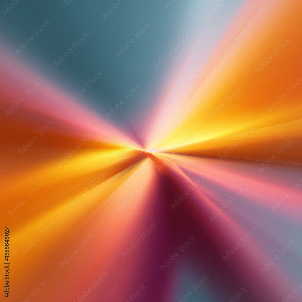 Obraz premium Dynamic abstract background with radial blur effect, showcasing vibrant warm tones and a sense of speed. Great for technology, energy, and futuristic concepts.