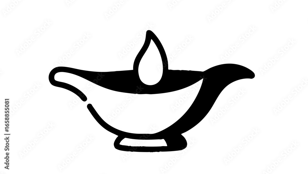 Obraz premium Black and white vector elephant