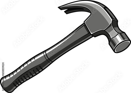 Vector art of claw hammer
