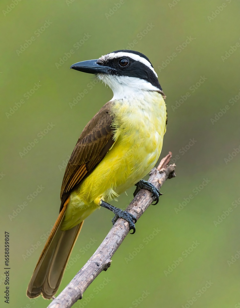 Fototapeta premium Yellow bird on branch