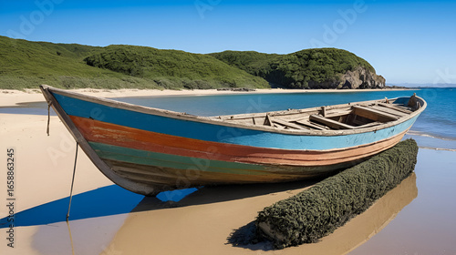 Washed Up Wooden Boat