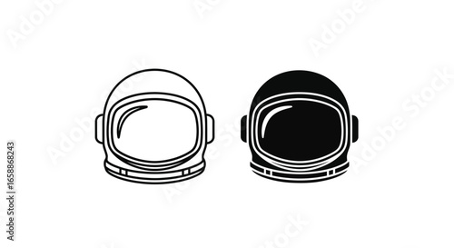 Astronaut Helmet Icon Set