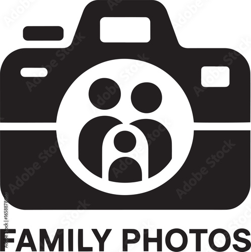 Capturing Memories Family Photos Camera Icon Representing Photography and Cherished Moments