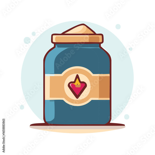 Candle inside a jar illustration depicting hope and light in a dark world
