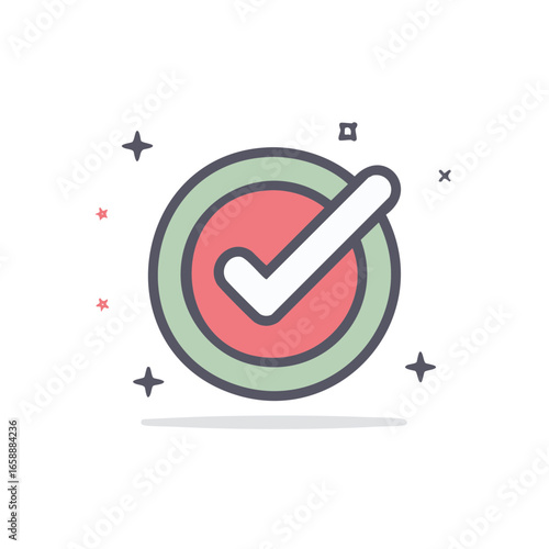 Checkmark Illustration Correct Approved Completed Validation Confirmation Tick