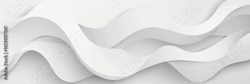 Abstract white waves curve, digital background design, website header, presentation template