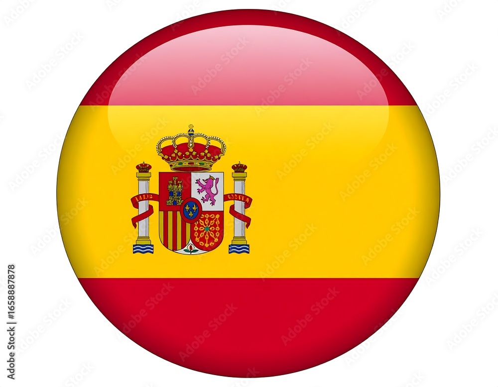 Obraz premium Circular Spanish flag image