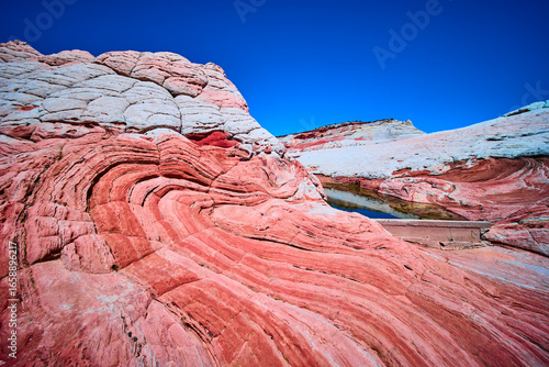 White Pocket Sandstone Swirls and Reflections Vermilion Cliffs Arizona