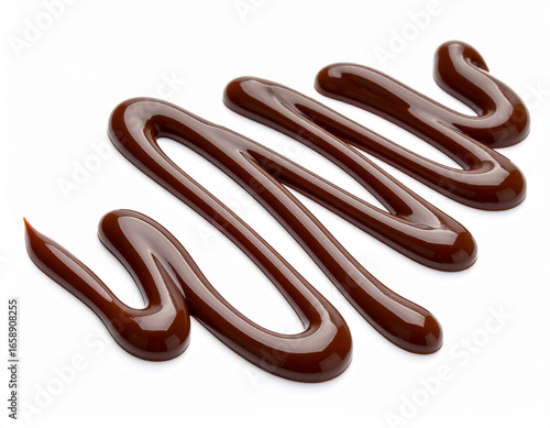 Wallpaper Mural Swirls of Rich Chocolate Sauce on a Clean White Surface, Close-Up Torontodigital.ca