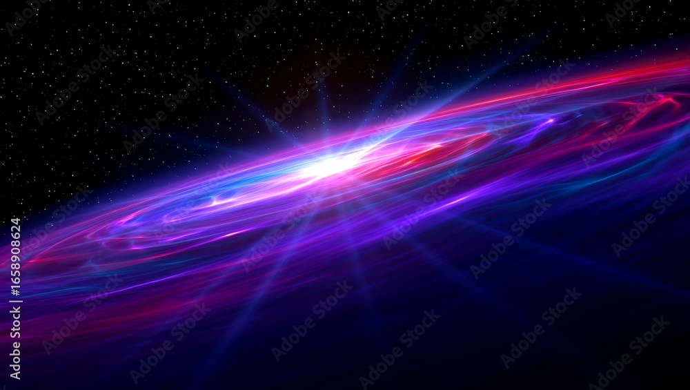 Obraz premium Vast spiral galaxy with vibrant cosmic colors in deep space
