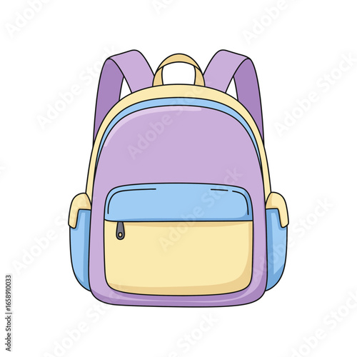 backpack for kids a charming cartoon backpack in pastel colors ideal for back-to-school projects adding a playful touch to educational materials