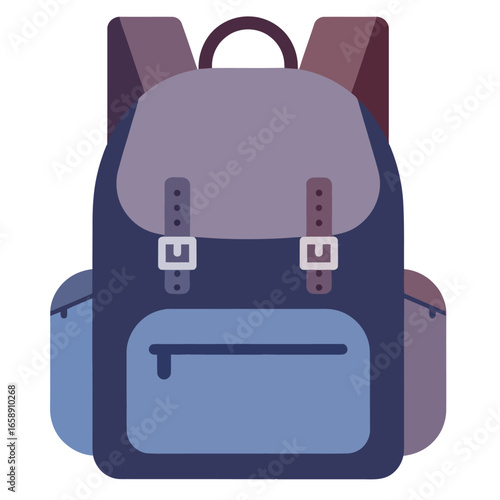 backpack illustration a stylish travel backpack ideal for hiking adventures or daily college commutes featuring a pocket straps and buckles