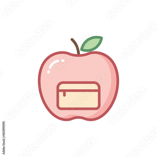 Wallpaper Mural Backpack apple icon an apple-shaped backpack a cute design for school or learning perfect for illustrating education back-to-school themes or childrens book covers. Torontodigital.ca