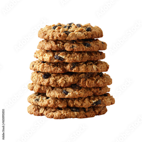 Stack of Delicious Oatmeal Raisin Cookies
