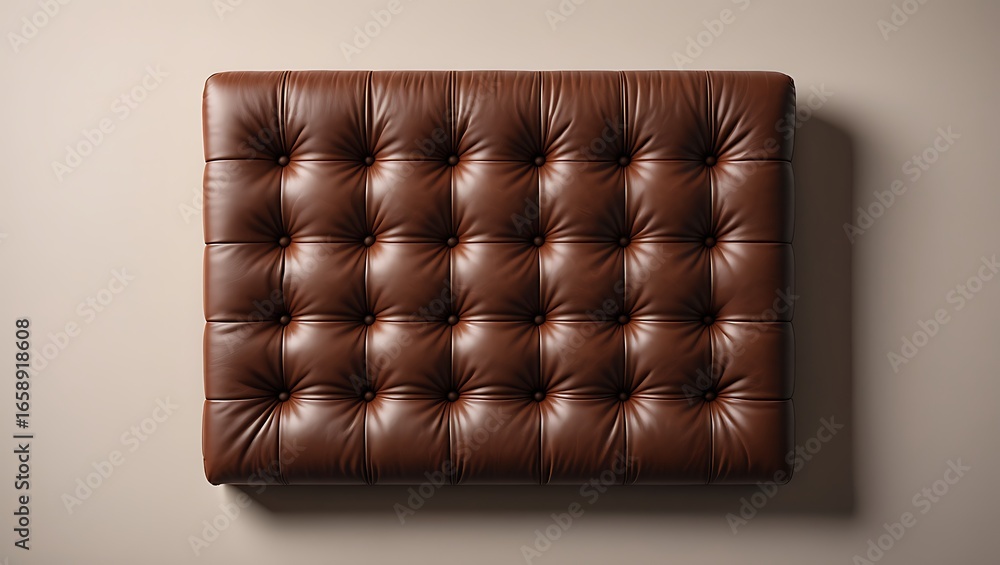 Obraz premium Brown Tufted Upholstered Headboard