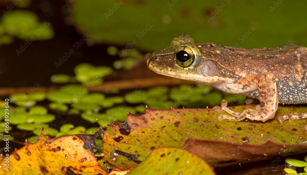 Fototapeta premium Frog on lily pad