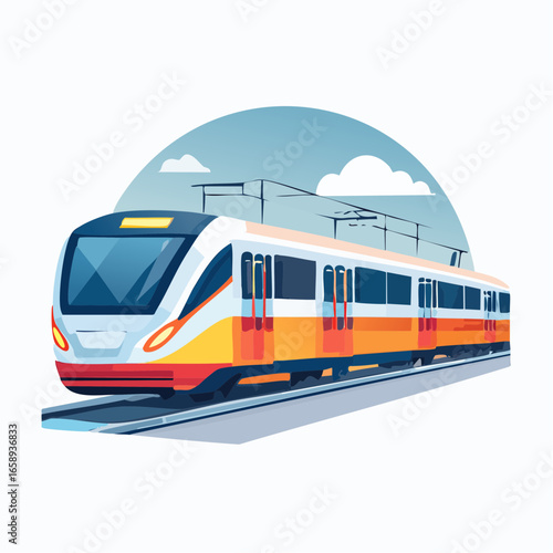 Modern Train Illustration