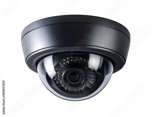 High-Resolution Dome Security Camera, CCTV Surveillance System, 360° View, Infrared, Night Vision