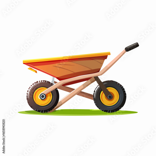 Cartoon Wheelbarrow Illustration