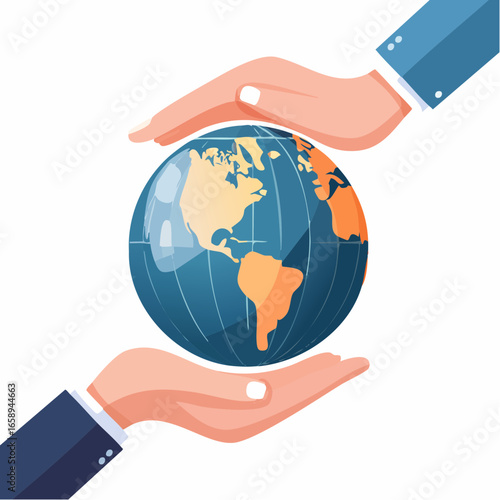 Hands Protecting Earth Globe