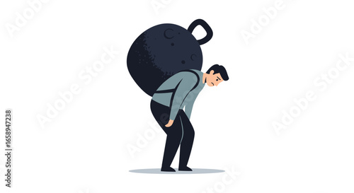 Overwhelmed by Responsibilities: A Visual Metaphor for Burden and Pressure in Modern Life challenges