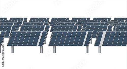 Array of Sustainable Energy: A Grid of Solar Panels Harnessing Sunlight for Clean Power Generation