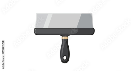 Spatula tool for plastering isolated on a clean, white background scene