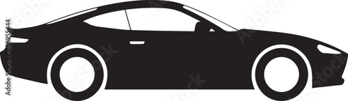 black car silhouette vector illustration side profile in ai eps jpeg png formats perfect for transportation marketing