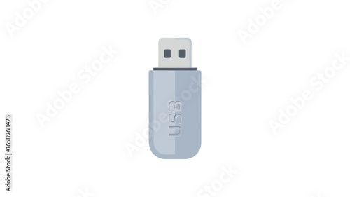 A simple illustration of a USB flash drive.