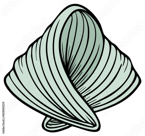 Stylized Light Green Fabric Folded Pattern Abstract Design