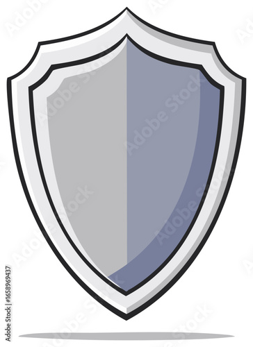 Free Download Silver Crest Shield Icon Design Representing Safety Protection and Guarding with a Two Tone Metallic Finish - GFXLoad