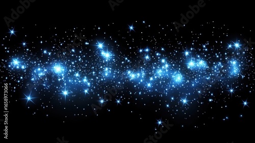 Stunning Blue Starry Sky with Variation in Brightness and Size
