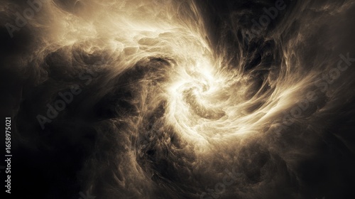 Stunning Abstract Swirling Clouds in Dark Space Background